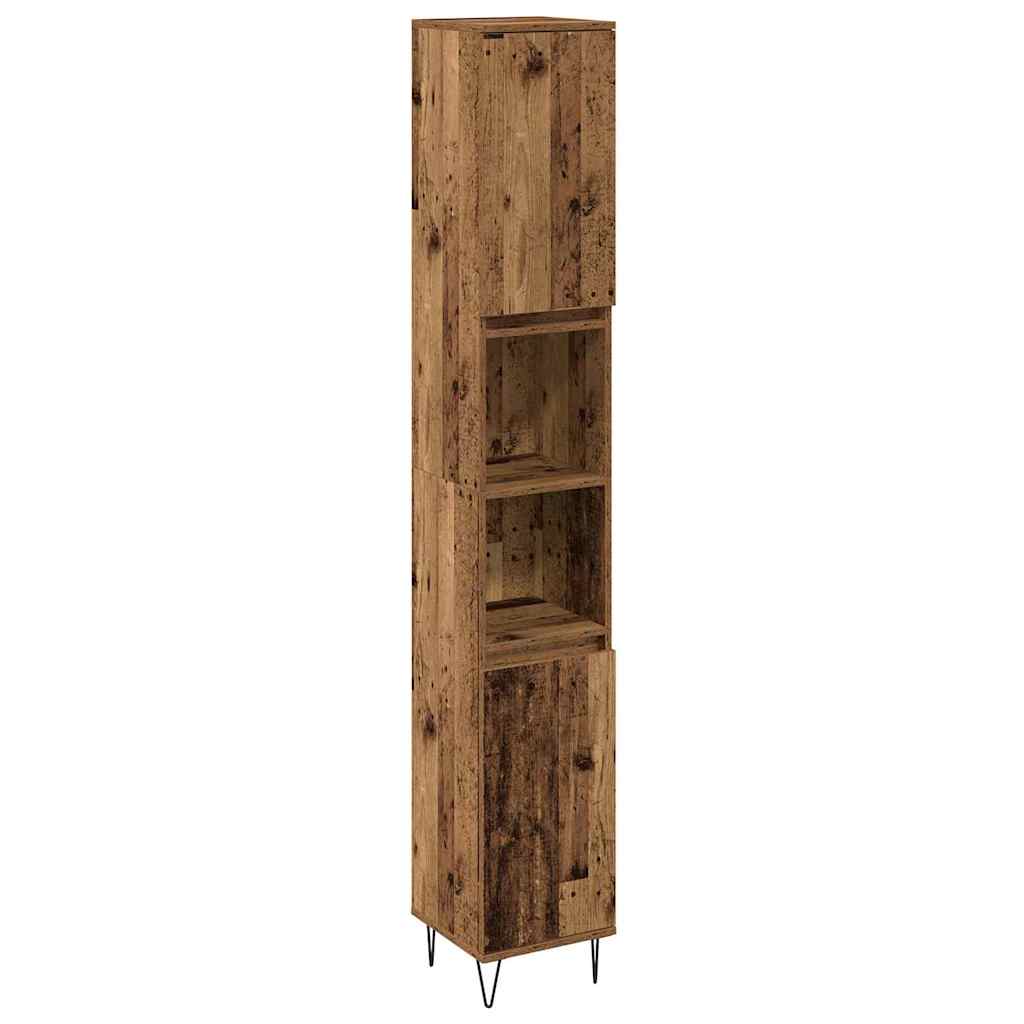 3-Delige Badkamermeubel Set Geëngineerd Hout Oud hout