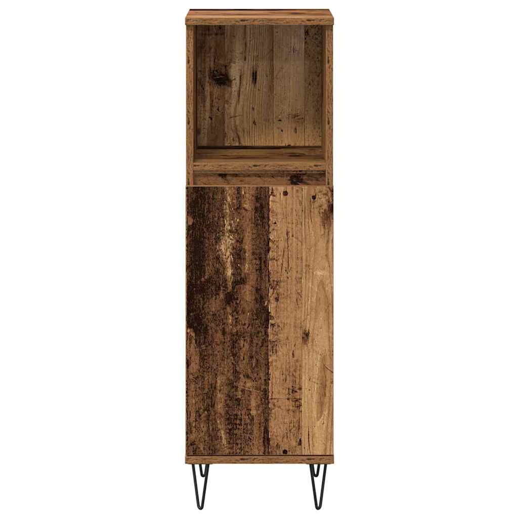 3-Delige Badkamermeubel Set Geëngineerd Hout Oud hout