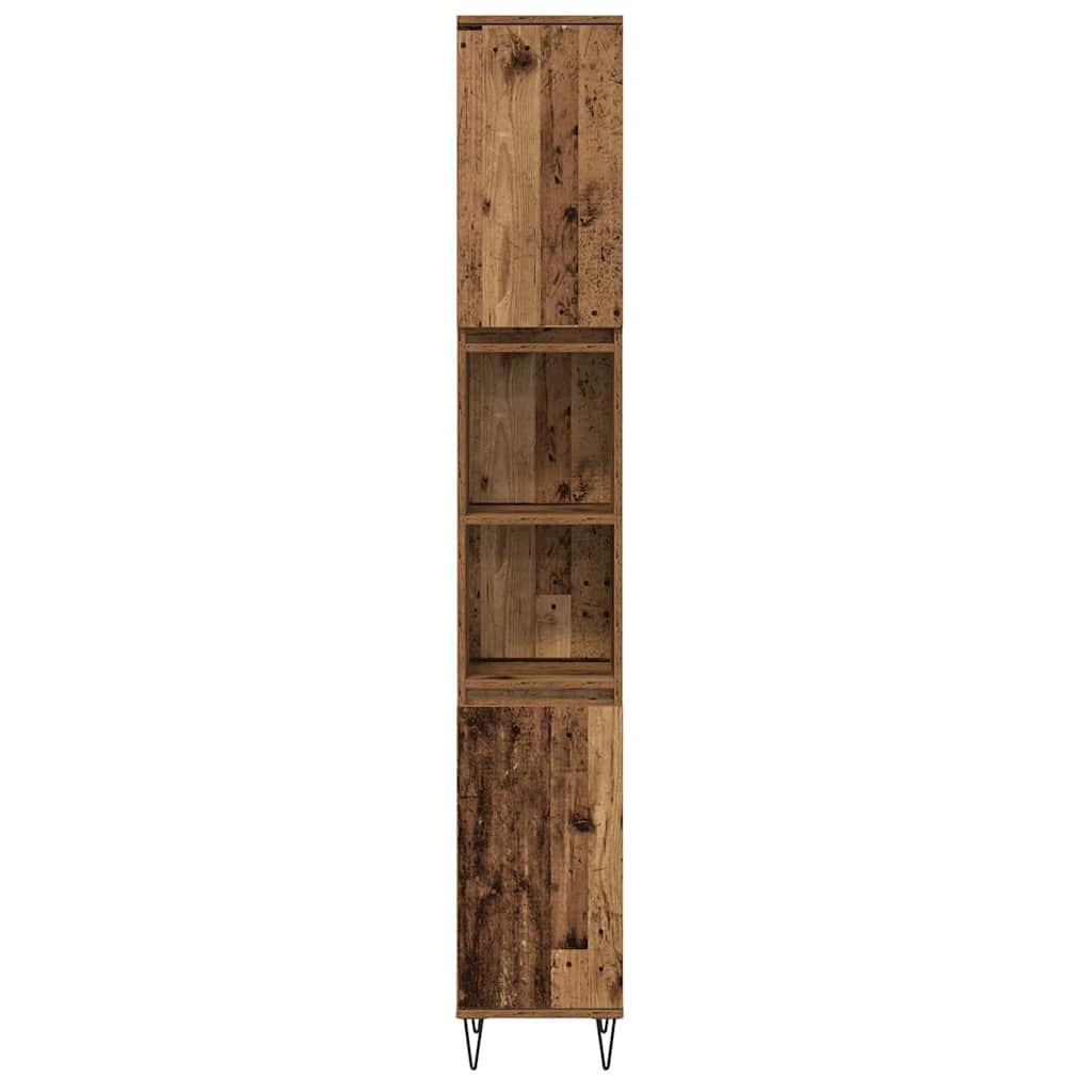 3-Delige Badkamermeubel Set Geëngineerd Hout Oud hout