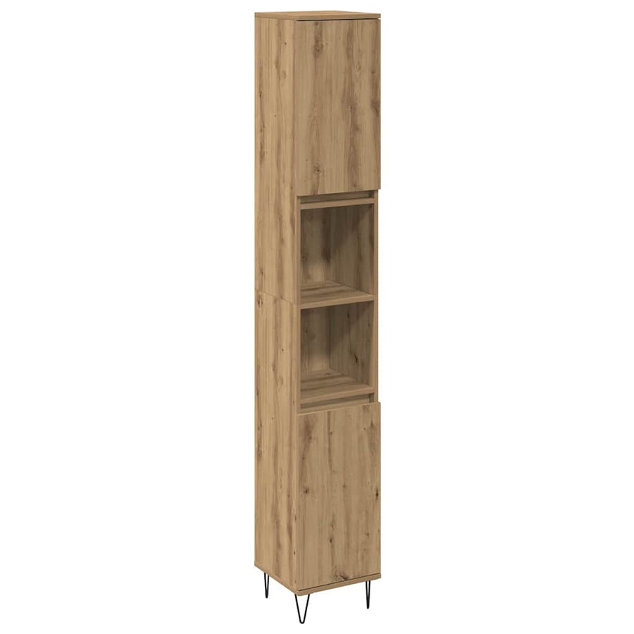 3-delige Badkamermeubelset Artisan Eiken Gefabriceerd Hout