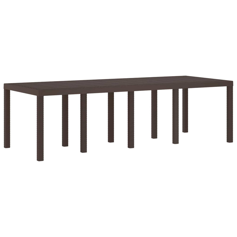 Tuinstafel Bruin 250 x 100 x 73 cm poly rattan