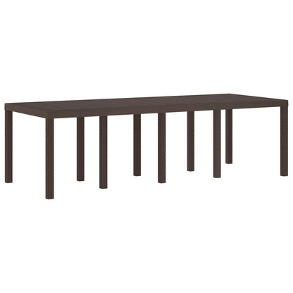 Tuinstafel Bruin 250 x 100 x 73 cm poly rattan