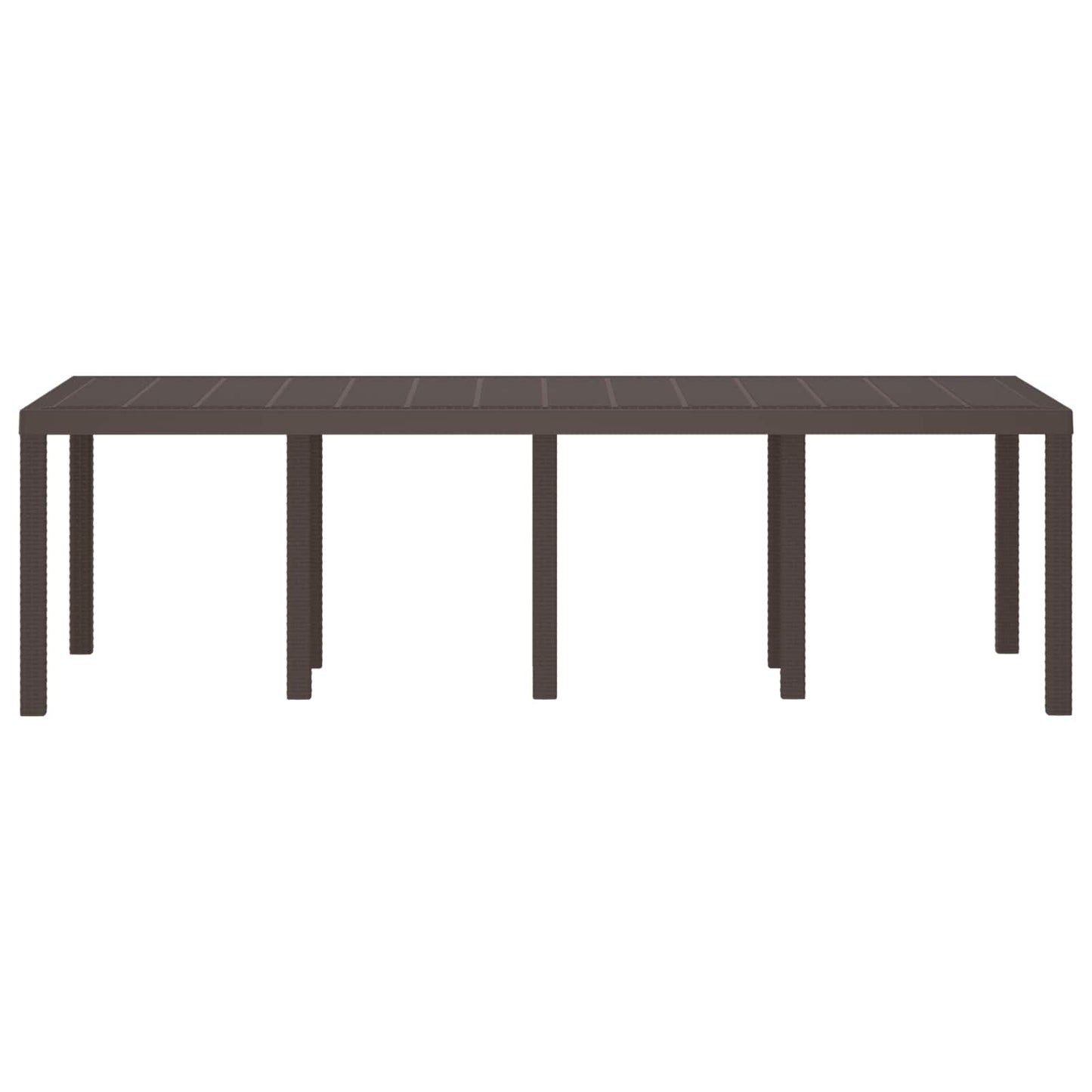 Tuinstafel Bruin 250 x 100 x 73 cm poly rattan