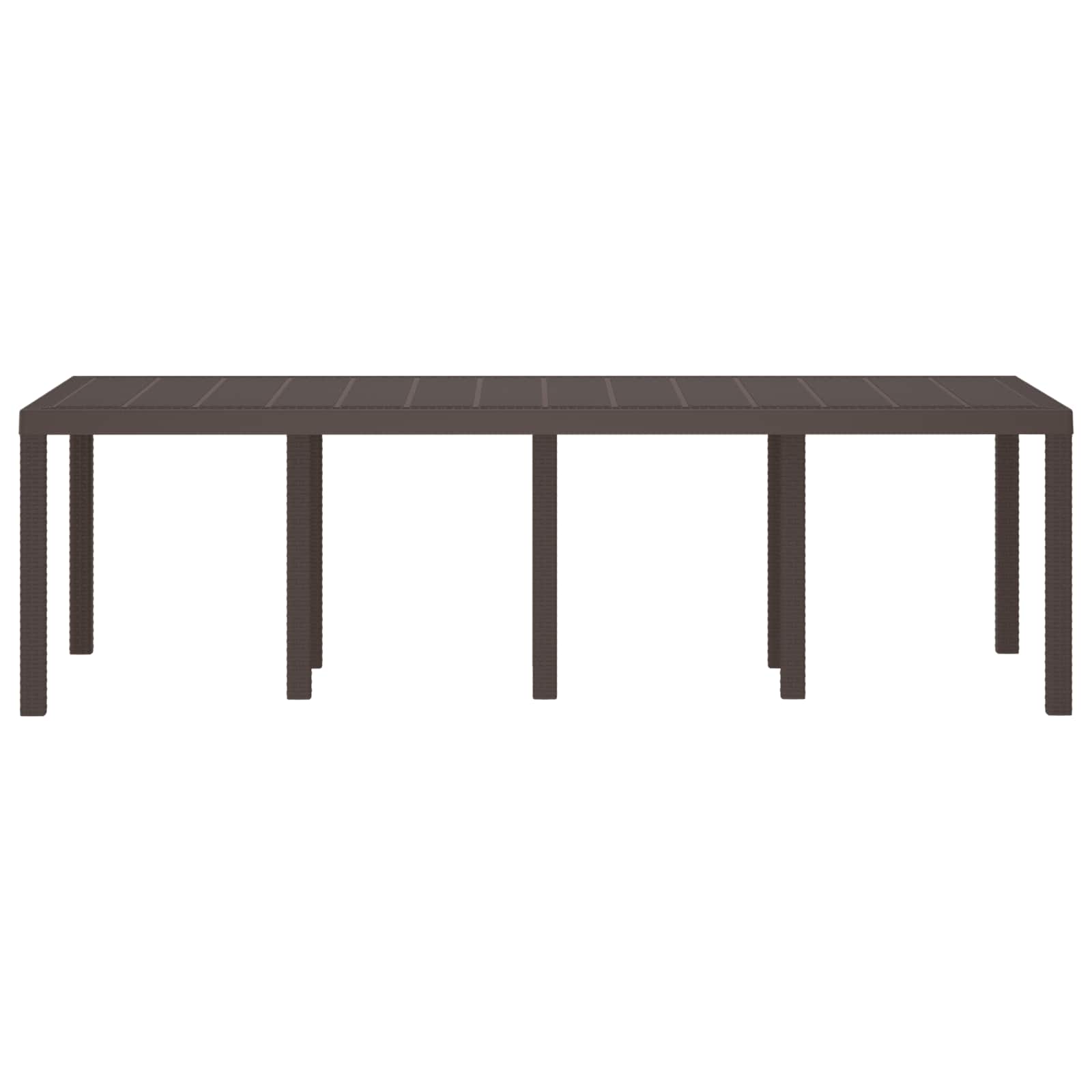 Tuinstafel Bruin 250 x 100 x 73 cm poly rattan