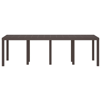 Tuinstafel Bruin 250 x 100 x 73 cm poly rattan