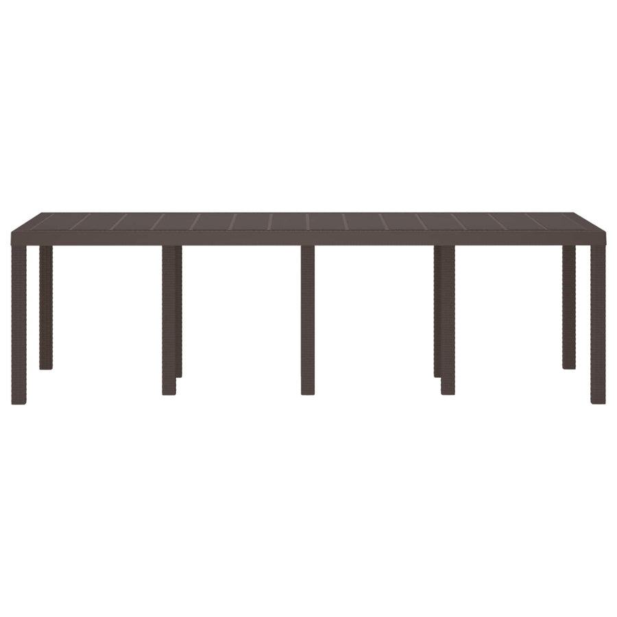 Tuinstafel Bruin 250 x 100 x 73 cm poly rattan