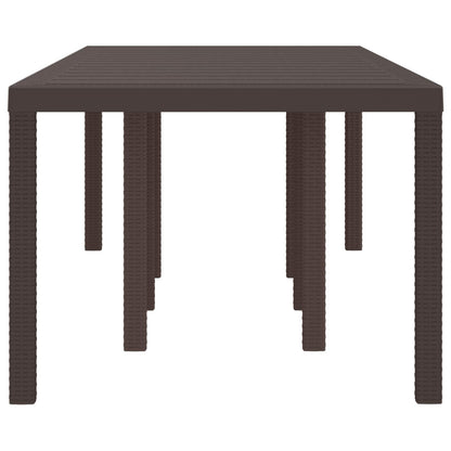 Tuinstafel Bruin 250 x 100 x 73 cm poly rattan