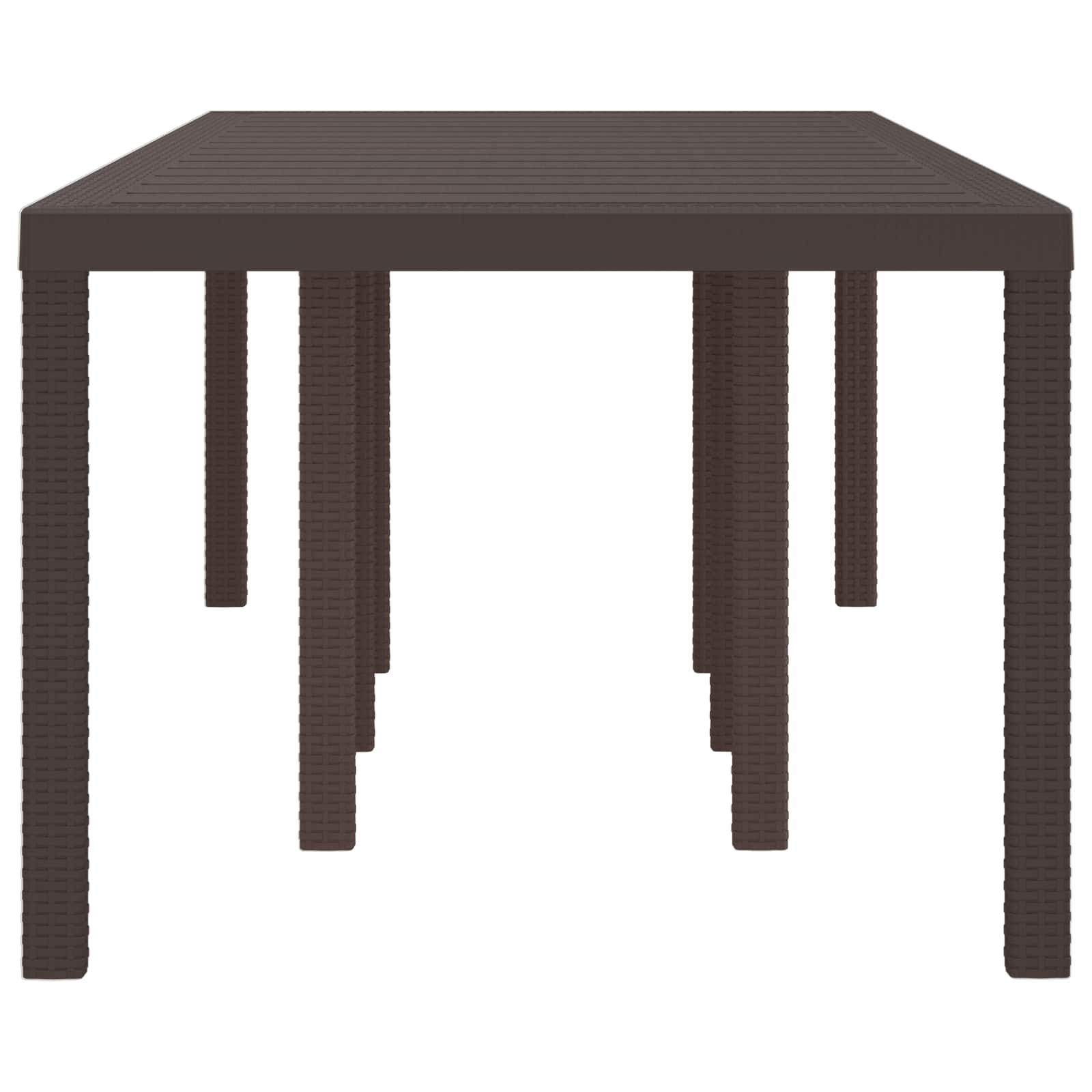 Tuinstafel Bruin 250 x 100 x 73 cm poly rattan