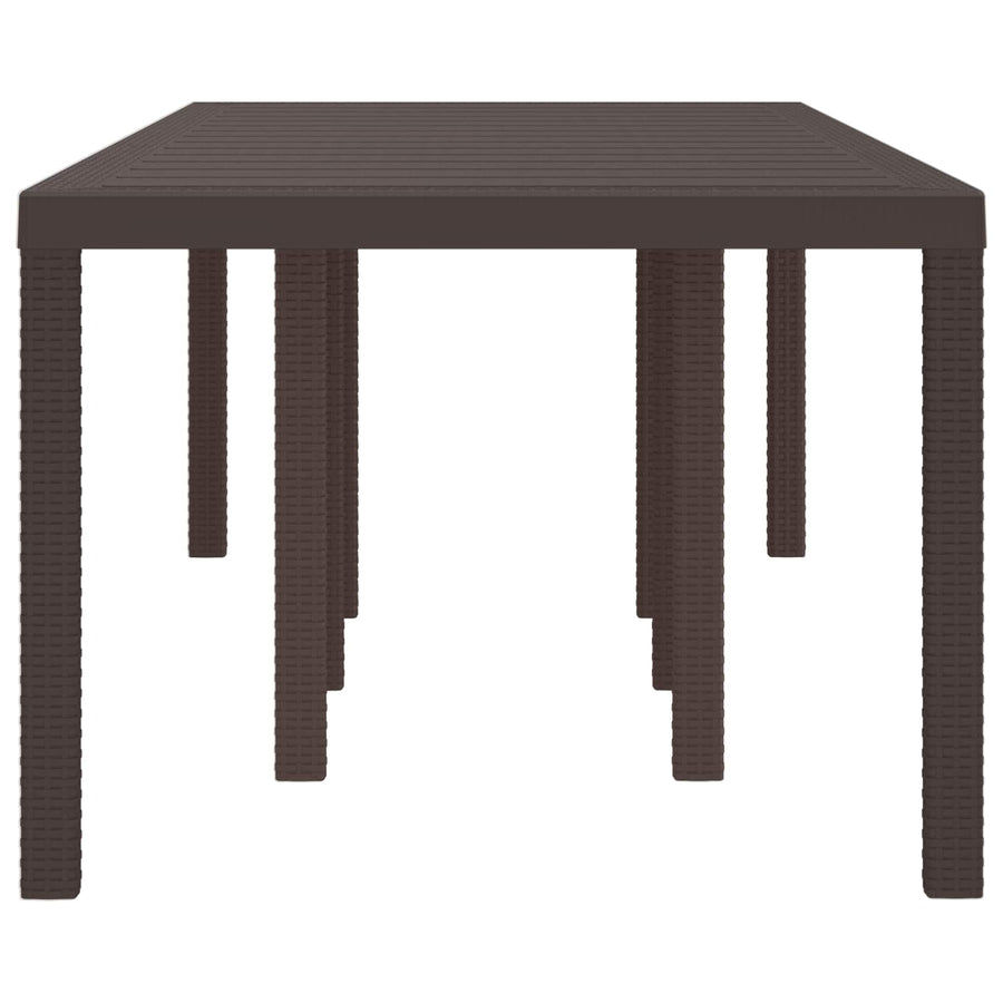 Tuinstafel Bruin 250 x 100 x 73 cm poly rattan