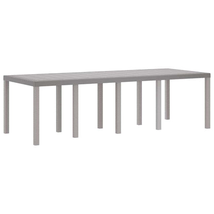 Tuinstafel Lichtgrijs 250 x 100 x 73 cm poly rattan