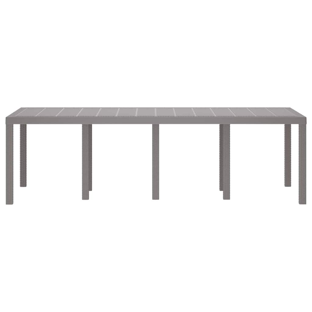 Tuinstafel Lichtgrijs 250 x 100 x 73 cm poly rattan