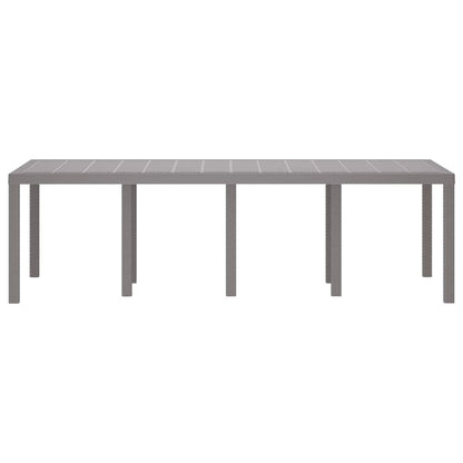 Tuinstafel Lichtgrijs 250 x 100 x 73 cm poly rattan