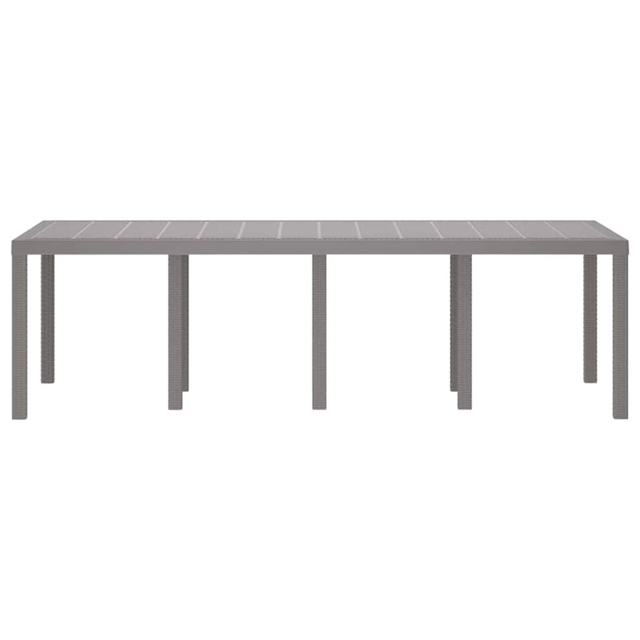 Tuinstafel Lichtgrijs 250 x 100 x 73 cm poly rattan