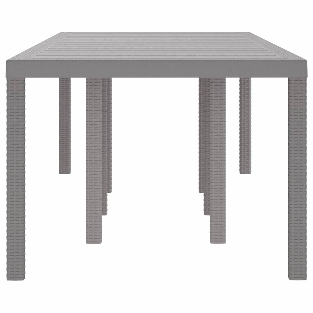Tuinstafel Lichtgrijs 250 x 100 x 73 cm poly rattan