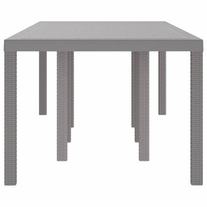Tuinstafel Lichtgrijs 250 x 100 x 73 cm poly rattan