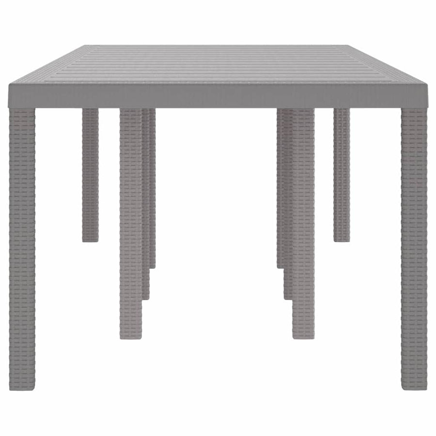 Tuinstafel Lichtgrijs 250 x 100 x 73 cm poly rattan