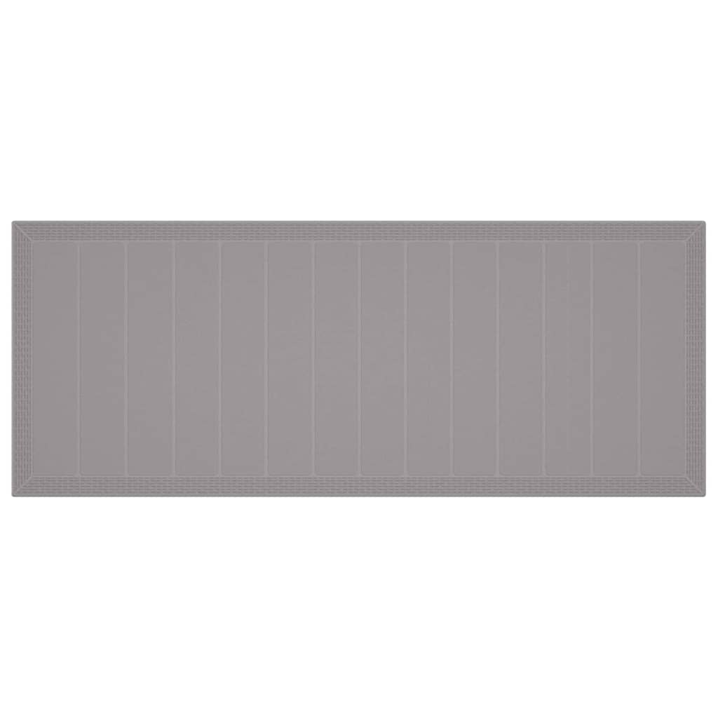 Tuinstafel Lichtgrijs 250 x 100 x 73 cm poly rattan