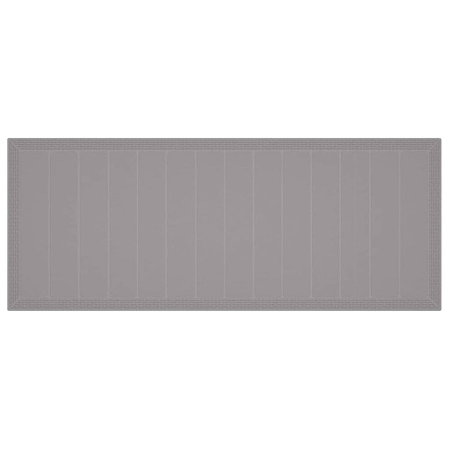 Tuinstafel Lichtgrijs 250 x 100 x 73 cm poly rattan