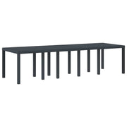 Tuintafel 300x100x73 cm poly rattan antraciet