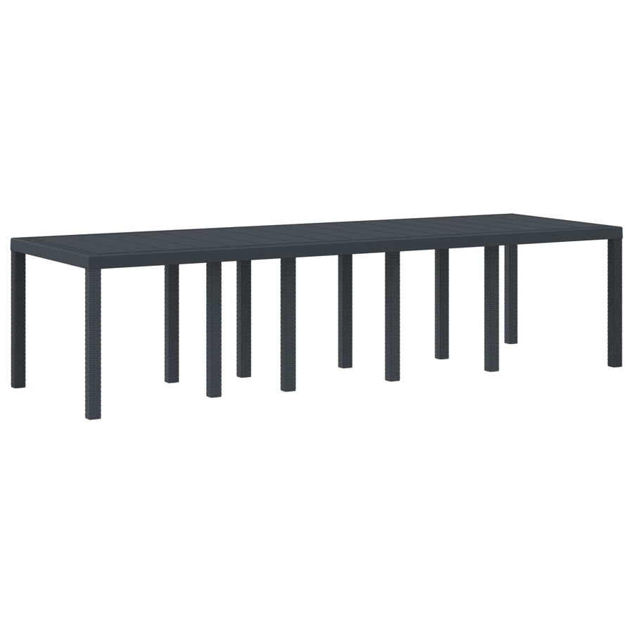 Tuinstafel Antraciet 300 x 100 x 73 cm poly rattan
