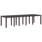 Tuintafel 300x100x73 cm poly rattan bruin