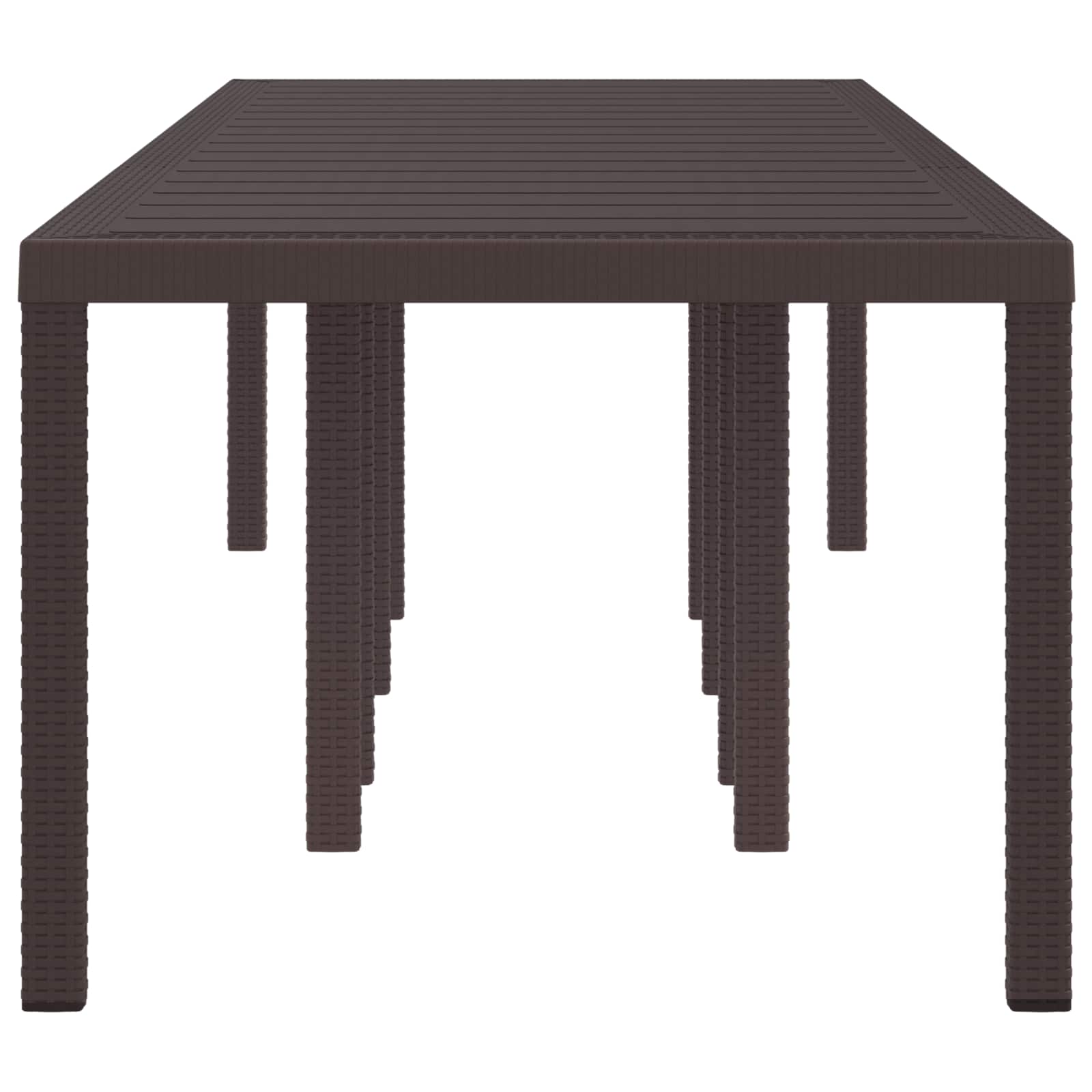 Tuinstafel Bruin 300 x 100 x 73 cm poly rattan