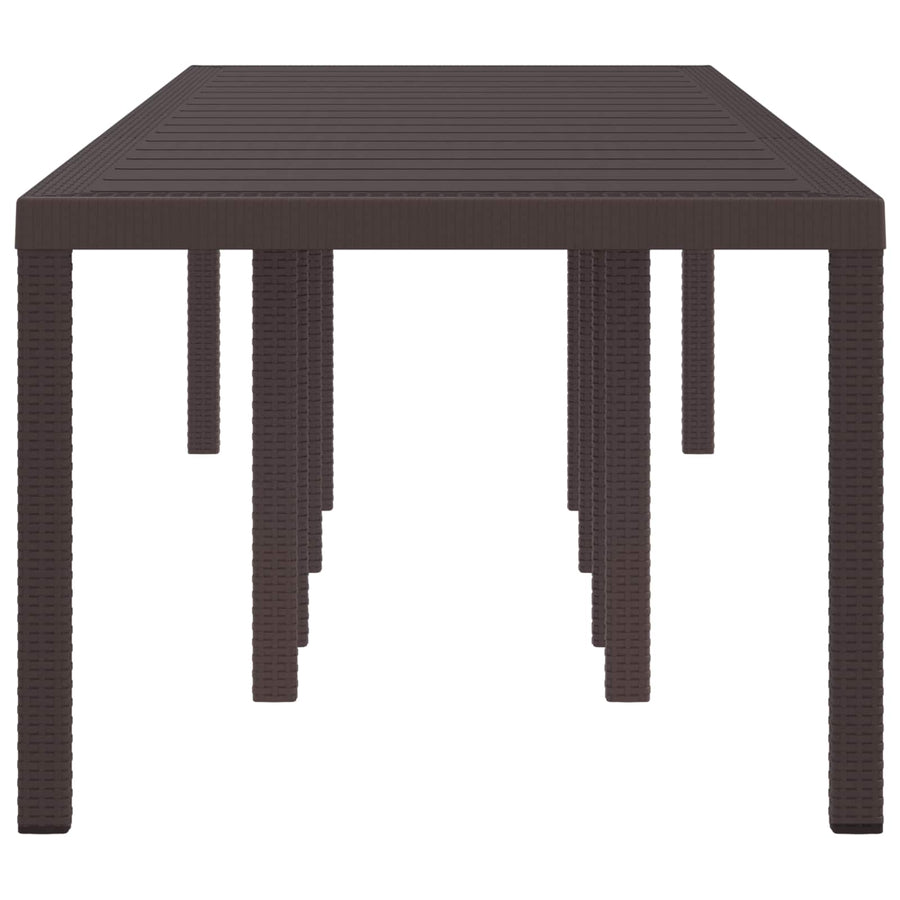 Tuinstafel Bruin 300 x 100 x 73 cm poly rattan