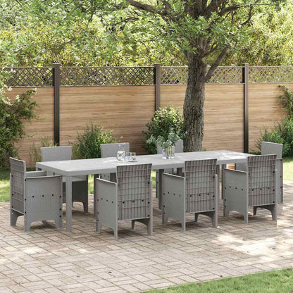 Tuinstafel Lichtgrijs 300 x 100 x 73 cm poly rattan