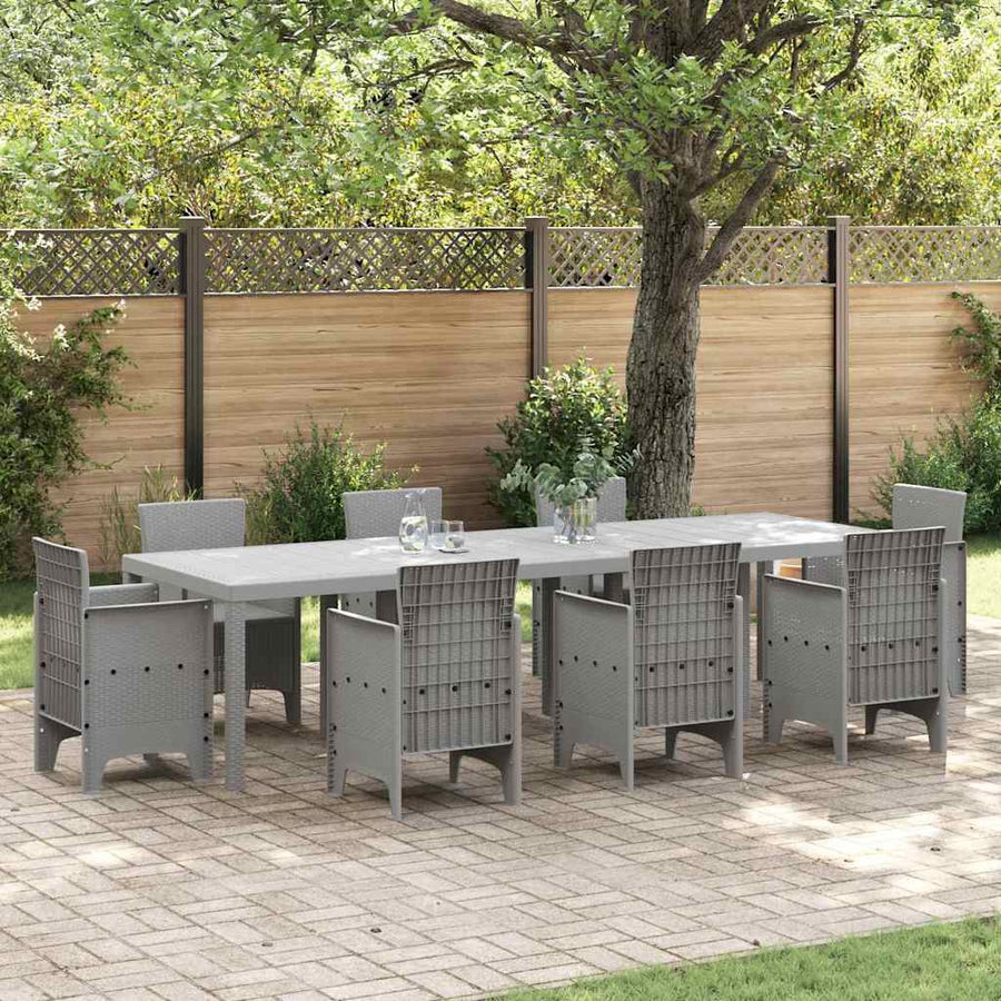 Tuinstafel Lichtgrijs 300 x 100 x 73 cm poly rattan