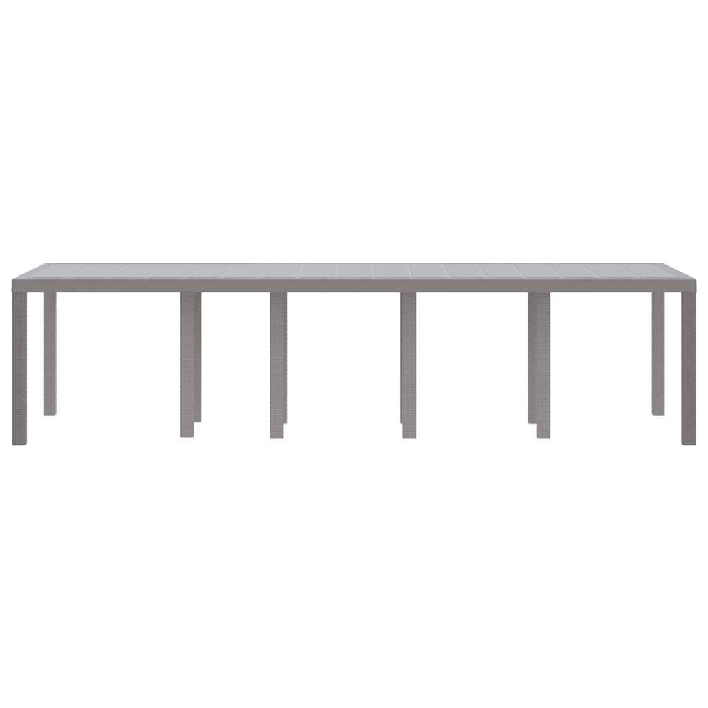 Tuinstafel Lichtgrijs 300 x 100 x 73 cm poly rattan