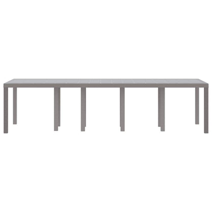 Tuinstafel Lichtgrijs 300 x 100 x 73 cm poly rattan