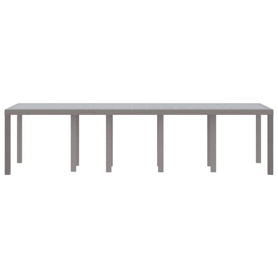 Tuinstafel Lichtgrijs 300 x 100 x 73 cm poly rattan