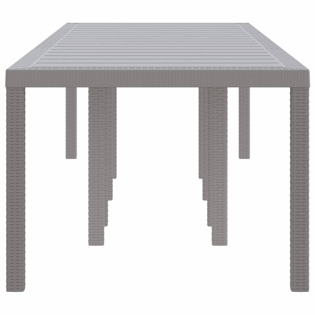 Tuinstafel Lichtgrijs 300 x 100 x 73 cm poly rattan