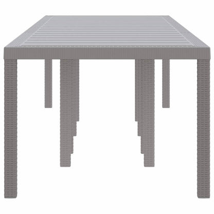 Tuinstafel Lichtgrijs 300 x 100 x 73 cm poly rattan