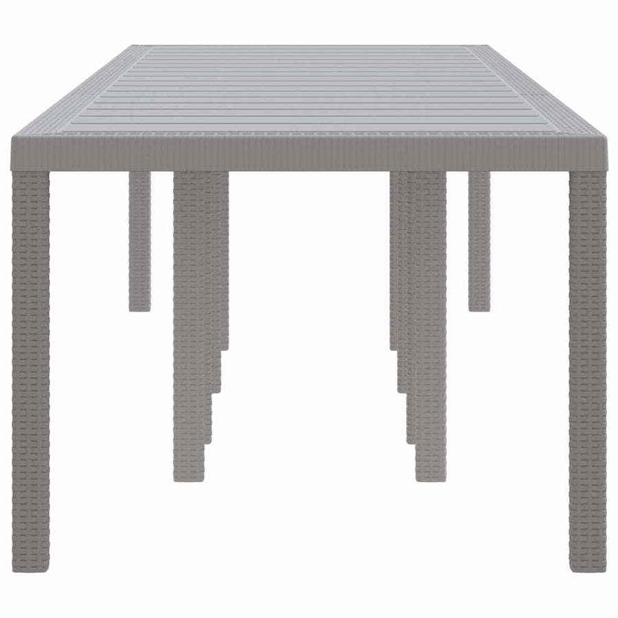 Tuinstafel Lichtgrijs 300 x 100 x 73 cm poly rattan