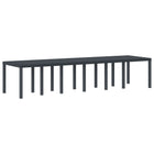Tuintafel 350x100x74 cm poly rattan antraciet