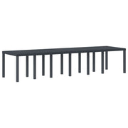 Tuintafel 350x100x74 cm poly rattan antraciet