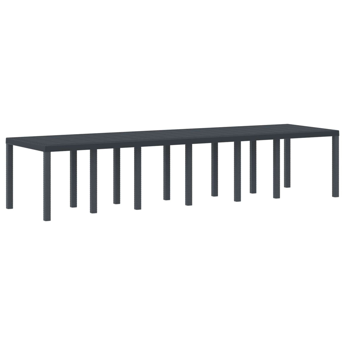 Tuinstafel Antraciet 350 x 100 x 74 cm poly rattan