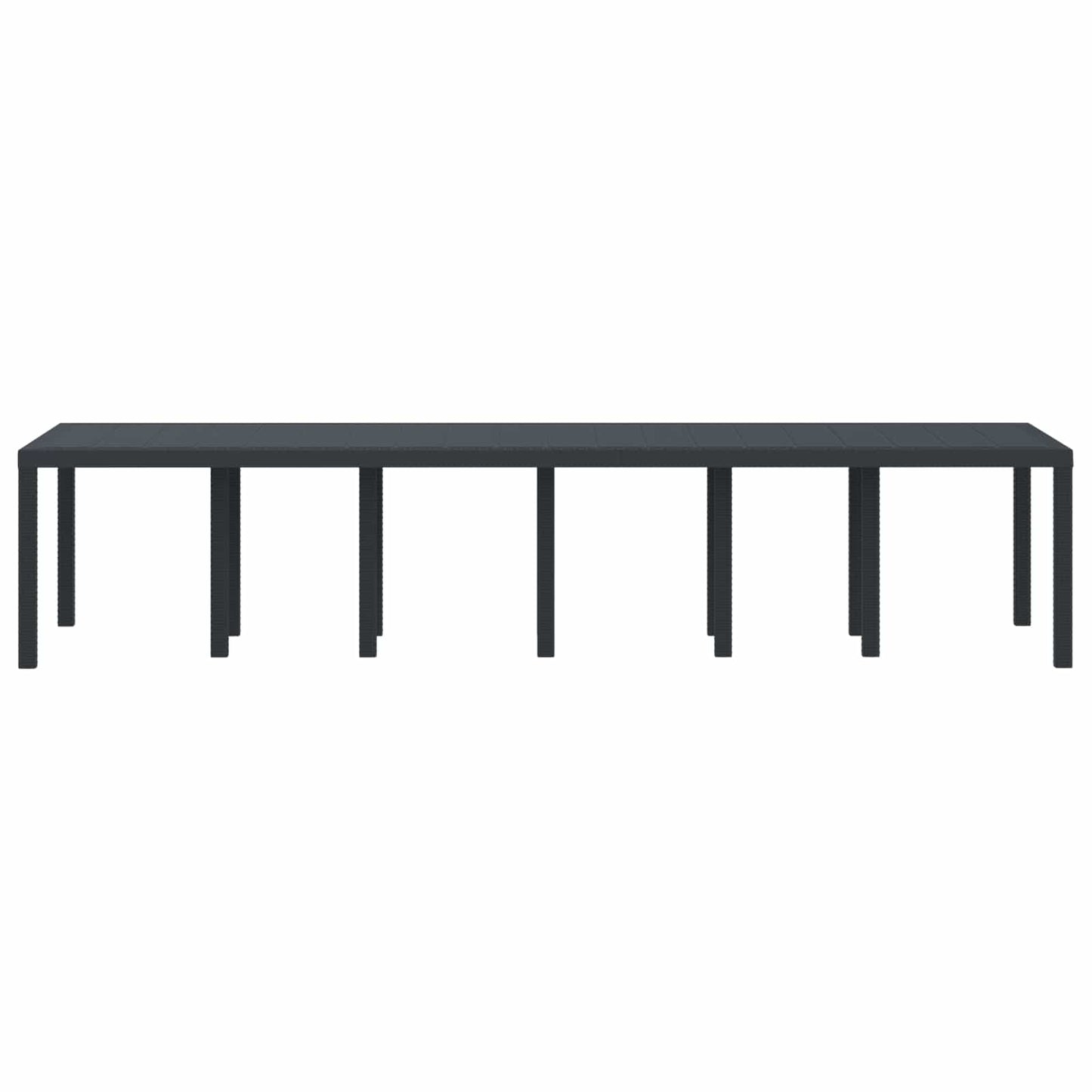 Tuinstafel Antraciet 350 x 100 x 74 cm poly rattan