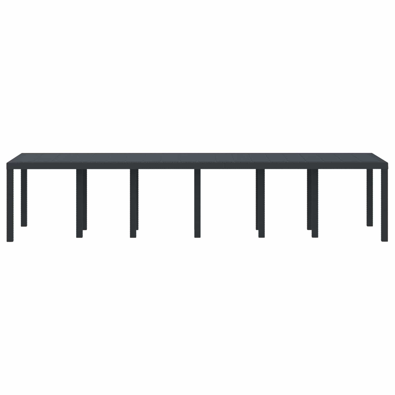 Tuinstafel Antraciet 350 x 100 x 74 cm poly rattan