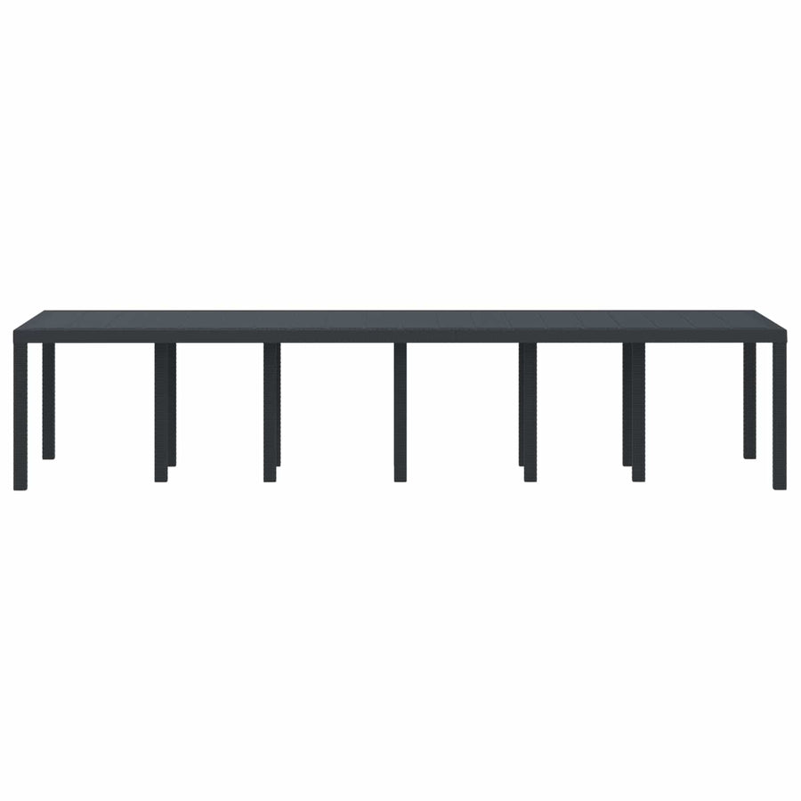 Tuinstafel Antraciet 350 x 100 x 74 cm poly rattan