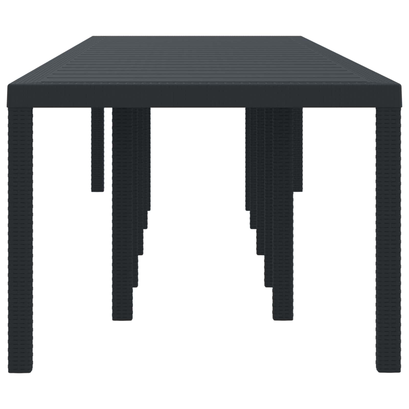 Tuinstafel Antraciet 350 x 100 x 74 cm poly rattan