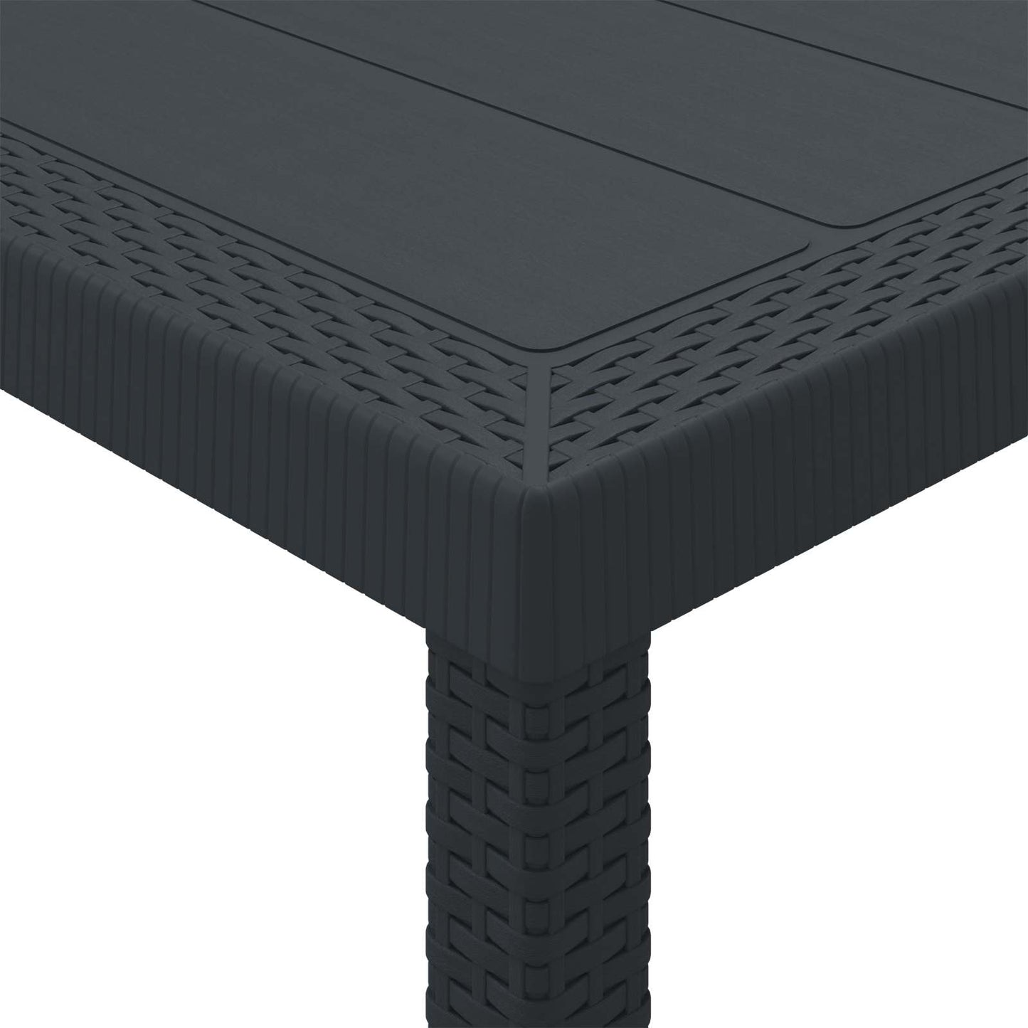 Tuinstafel Antraciet 400 x 100 x 73 cm poly rattan