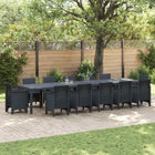 Garden table Anthracite 400 x 100 x 73 cm poly rattan