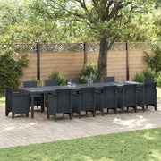 Garden table Anthracite 400 x 100 x 73 cm poly rattan