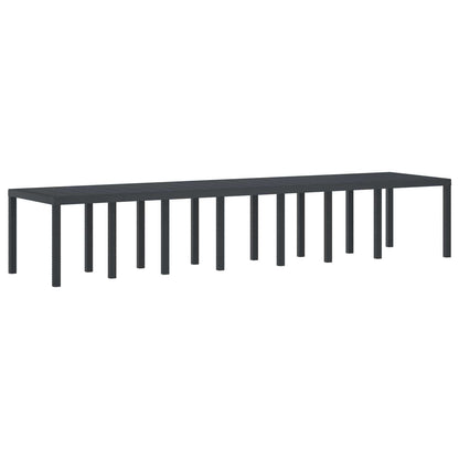 Tuinstafel Antraciet 400 x 100 x 73 cm poly rattan