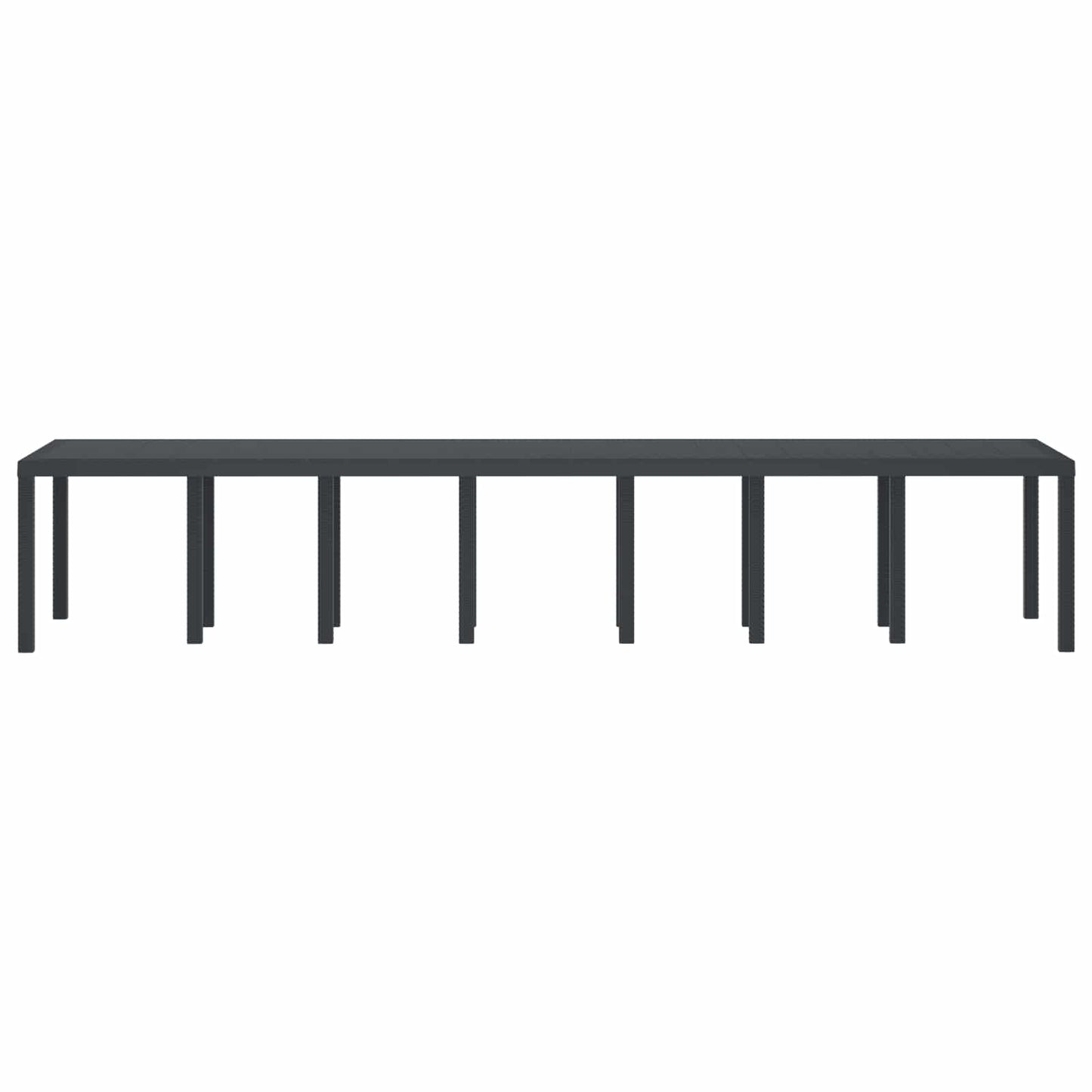 Tuinstafel Antraciet 400 x 100 x 73 cm poly rattan