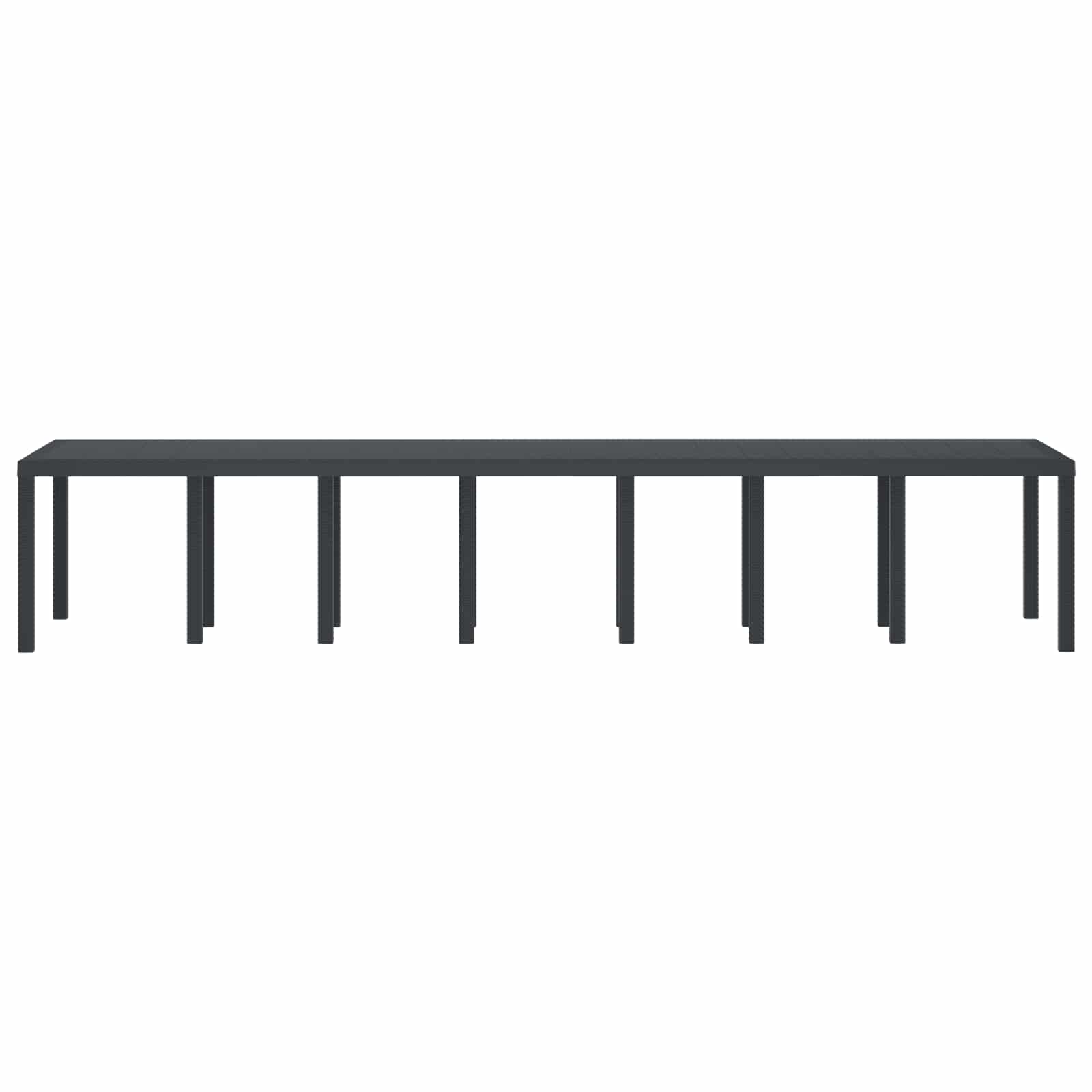 Tuinstafel Antraciet 400 x 100 x 73 cm poly rattan