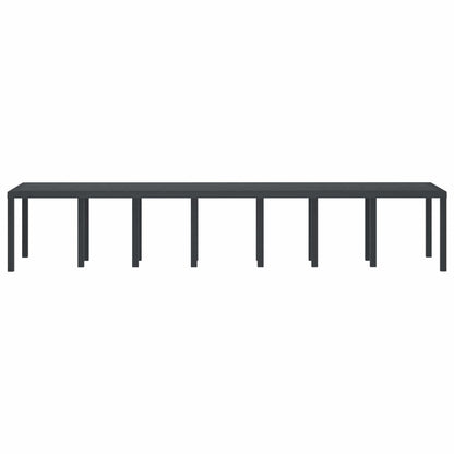 Tuinstafel Antraciet 400 x 100 x 73 cm poly rattan