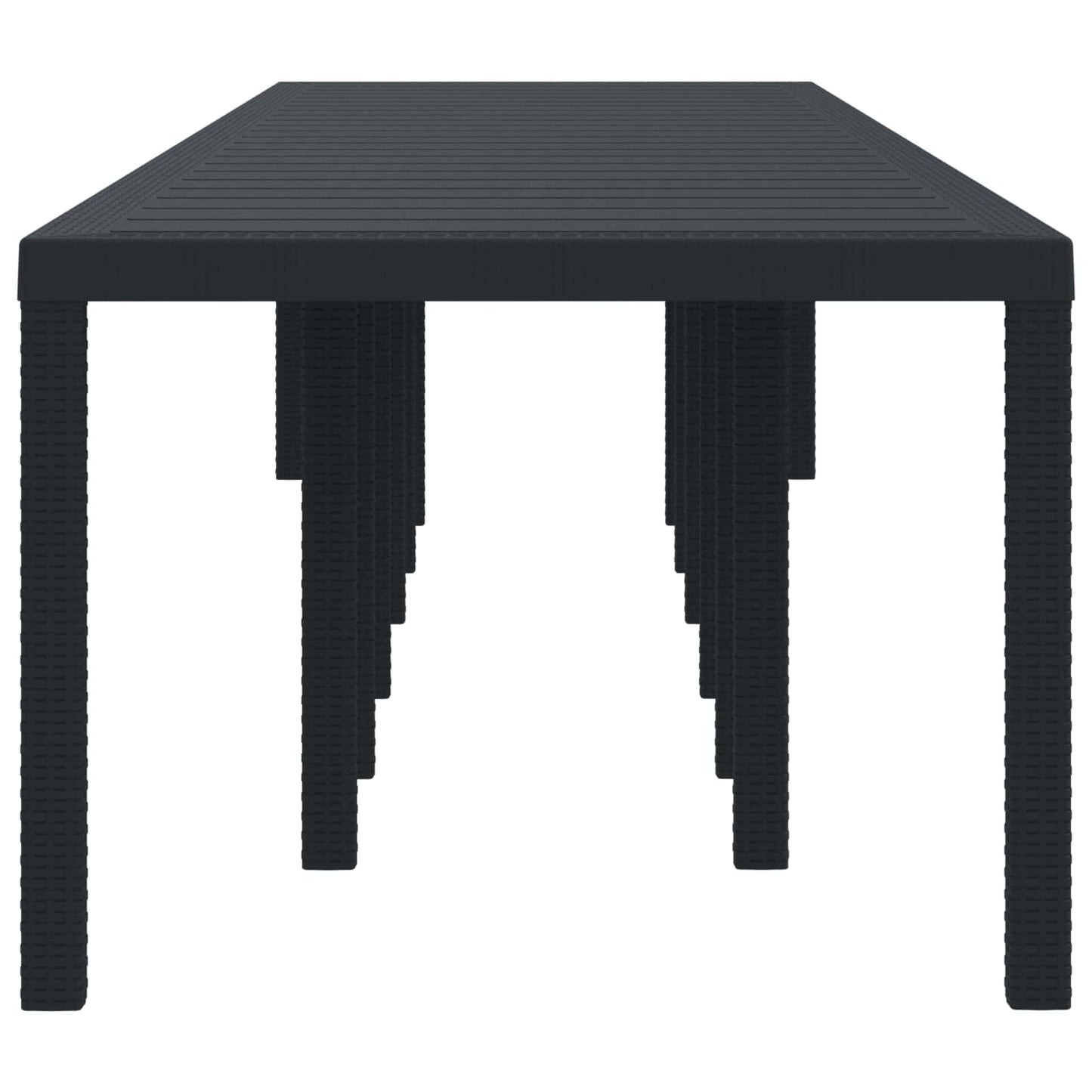 Tuinstafel Antraciet 400 x 100 x 73 cm poly rattan